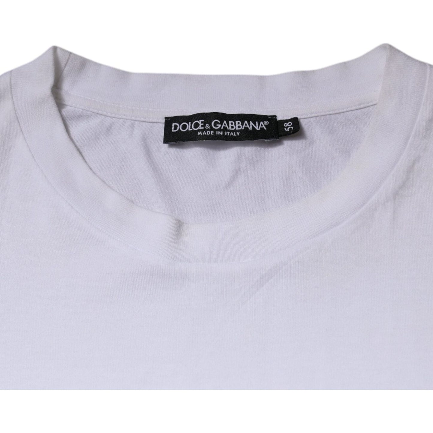 Dolce & Gabbana White DG Logo Crew Neck Short Sleeve T-shirt TSH87420-58