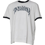 Dolce & Gabbana White Graphic Print Cotton Crew Neck T-shirt TSH87522-60
