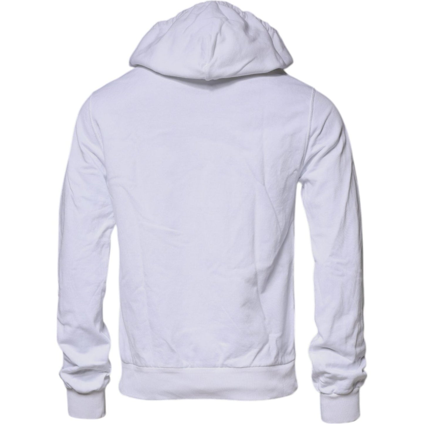 Dolce & Gabbana White Logo Hooded Pullover Sweatshirt Sweater TSH87357-46