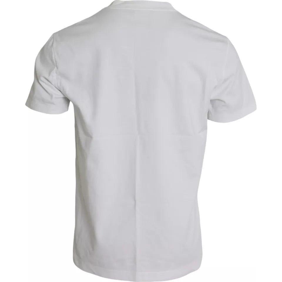 Dolce & Gabbana White Logo Round Neck Short Sleeves T-shirt TSH86395-52