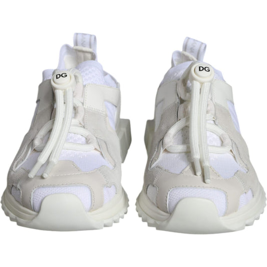 Dolce & Gabbana White Mesh Sorrento Trekking Sneakers Shoes LA11678-36.5