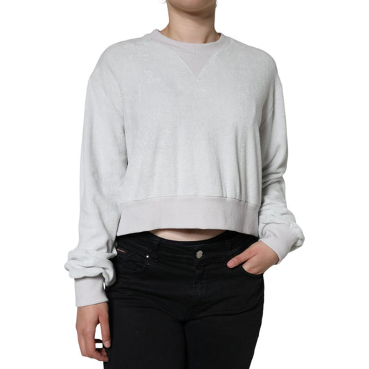 Dolce & Gabbana White Nylon Stretch Crew Neck Pullover Sweater TSH84222-40