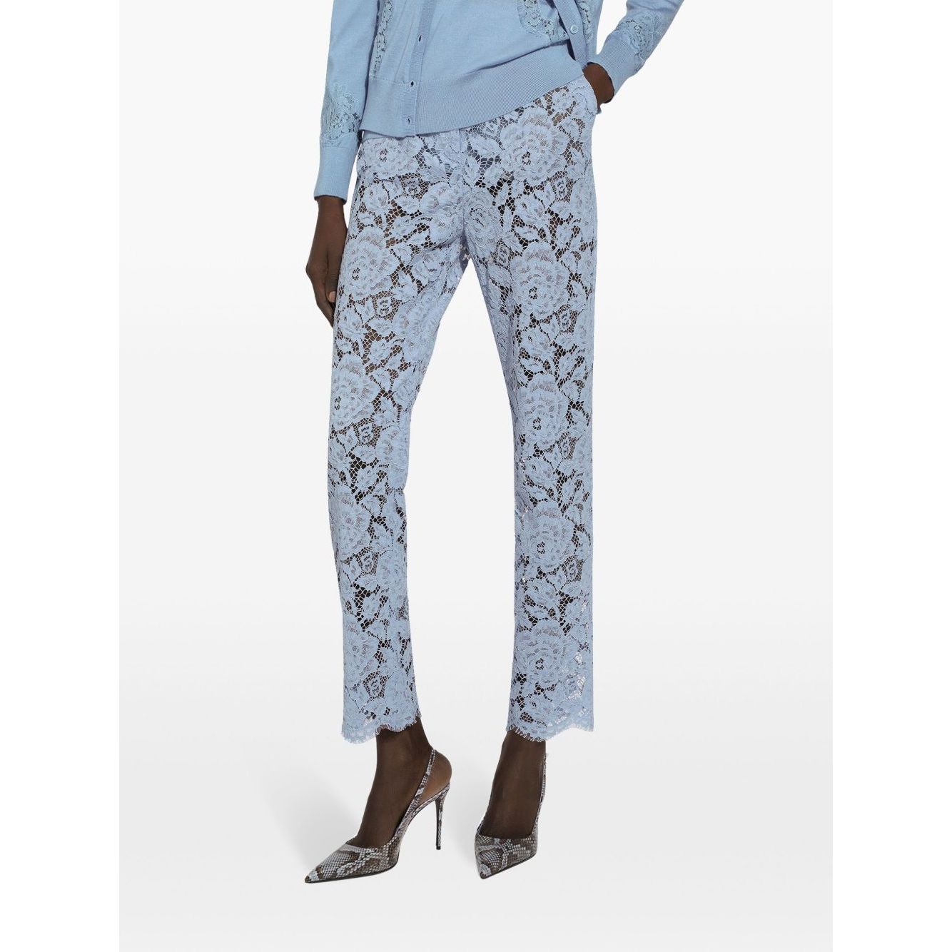 Dolce & Gabbana Embroidered Lace Trousers