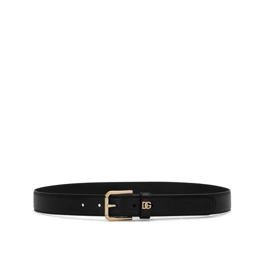 Dolce & Gabbana Leather Logo Belt DO-8735415926996-80 CM / 32 INCHES