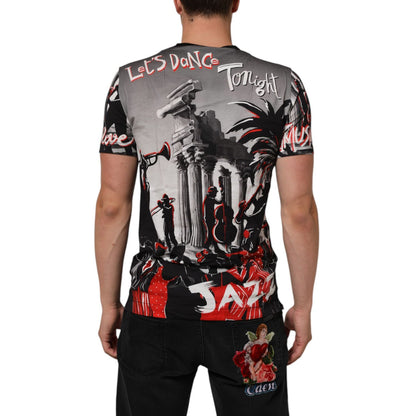 Dolce & Gabbana Multicolor Agrigento Dance Jazz Music Print T-shirt
