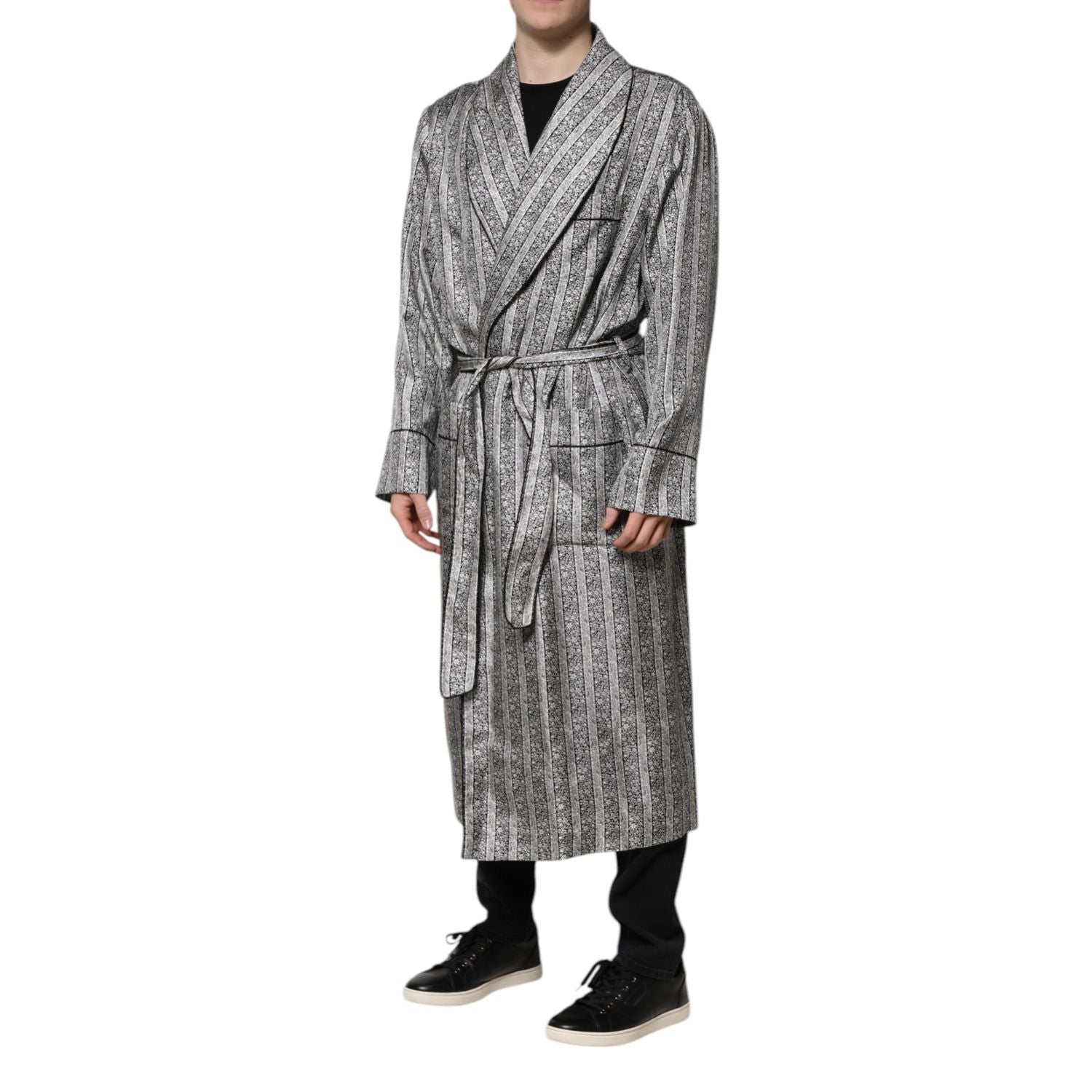 Dolce & Gabbana Multicolor Floral Robe Coat Wrap Jacket