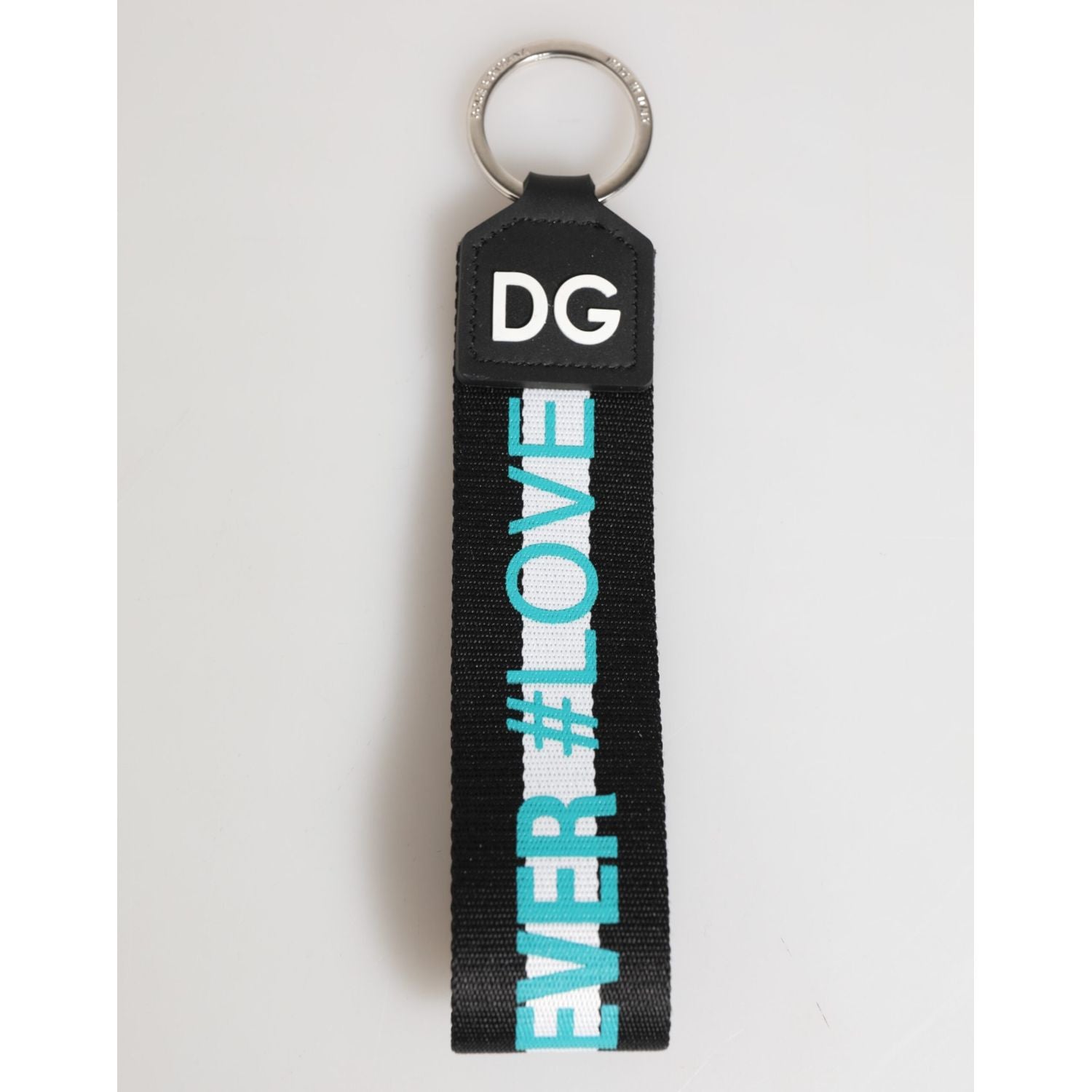 Dolce & Gabbana Multicolor Logo Polyester Brass Holder Keychain Keyring