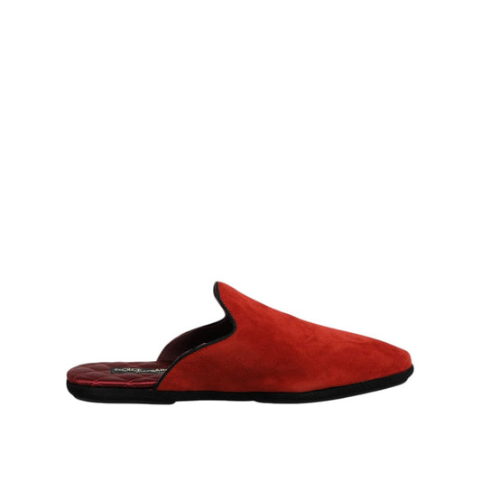 Dolce & Gabbana Orange Suede Slides Flat Slipper Shoes MV7627-39