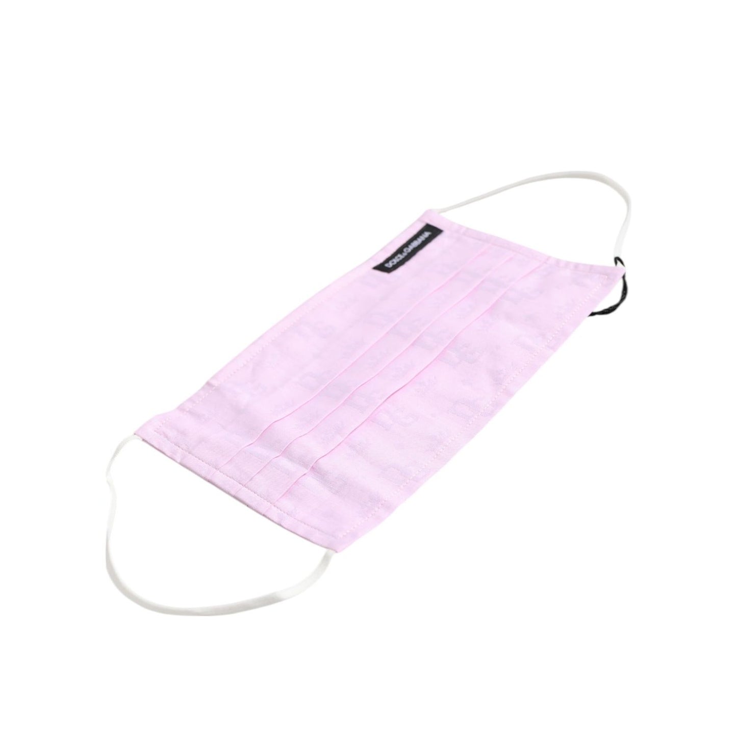 Dolce & Gabbana Pink Cotton Logo Elastic Ear Strap Face Mask