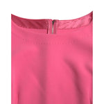Dolce & Gabbana Pink Polyester Long Sleeves Sheath Midi Dress close-up zipper detail