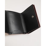 Interior view of Dolce & Gabbana Red Leather Bold Logo Print Trifold Card Holder Wallet