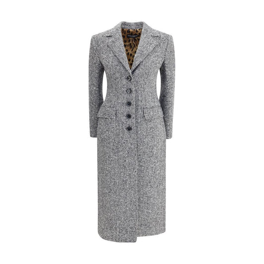 Dolce & Gabbana Single-breasted chevron Coat DO-F0W4QTFC2FUS8030-IT40 | M