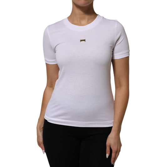 Dolce & Gabbana T-Shirt White Cotton Round Neck Short Sleeves I Dolce & Gabbana