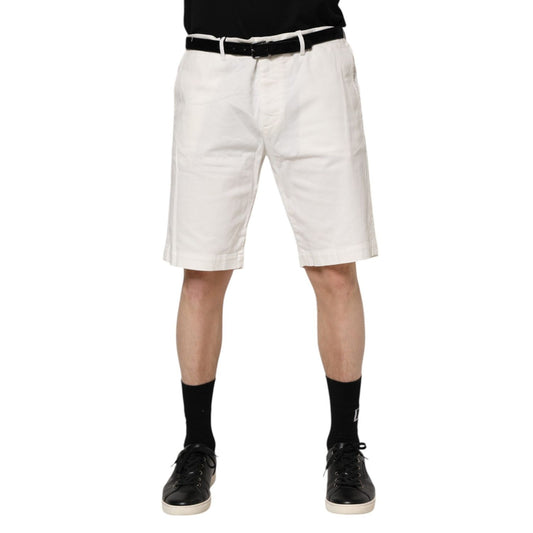 Dolce & Gabbana White Chinos Cotton Stretch Men Casual Shorts PAN76396-60