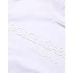 Dolce & Gabbana White Cotton Crew Neck Short Sleeves T-shirt