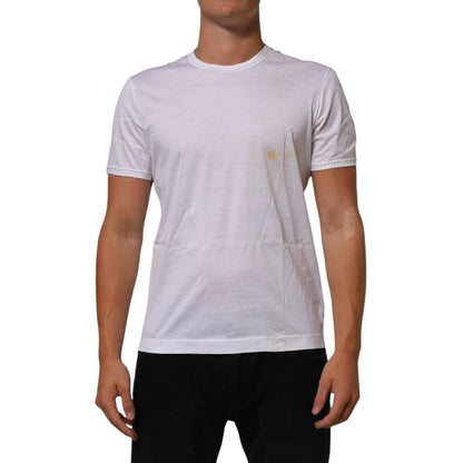 Dolce & Gabbana White Cotton Crew Neck Underwear Tee T-shirt