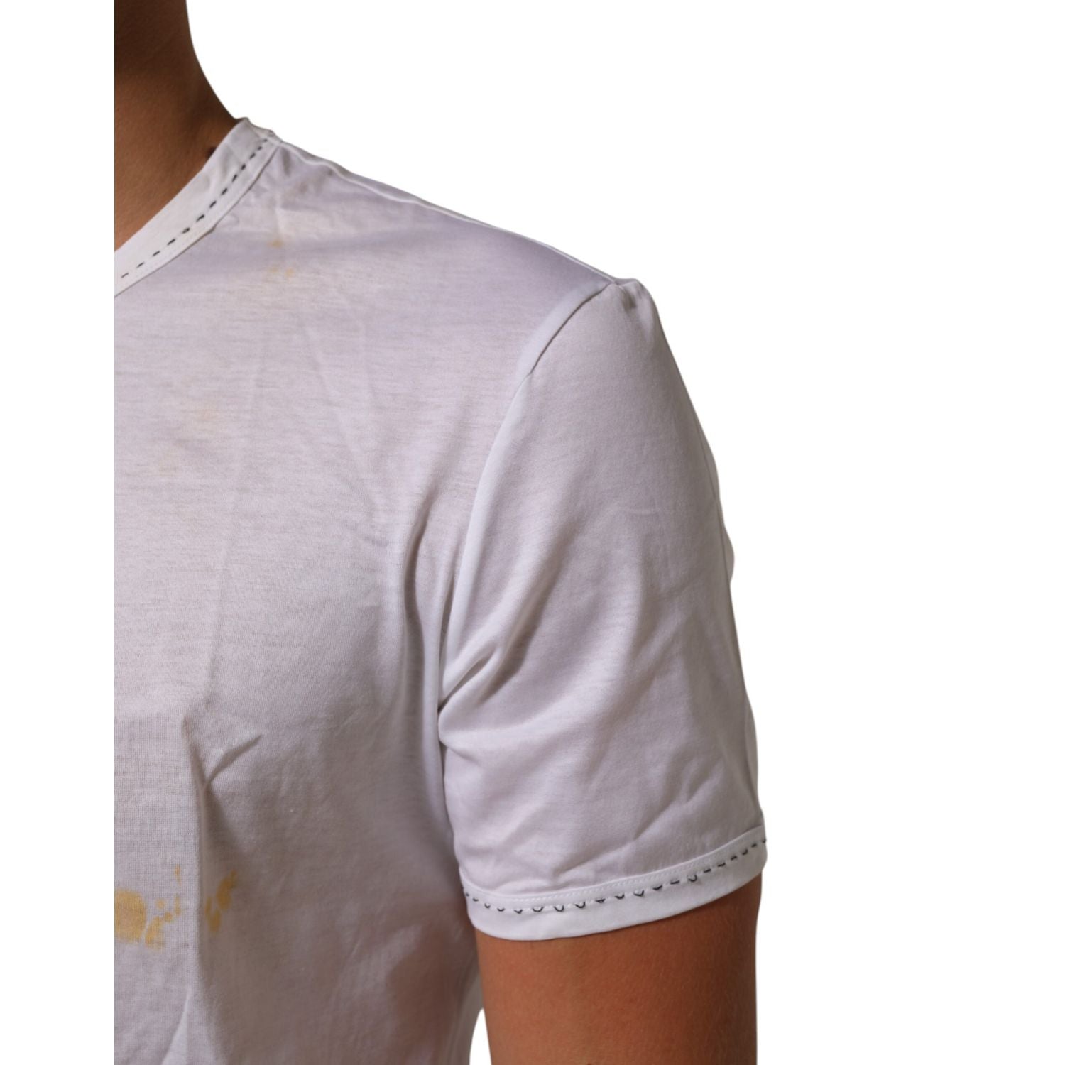 Dolce & Gabbana White Cotton Crew Neck Underwear Tee T-shirt