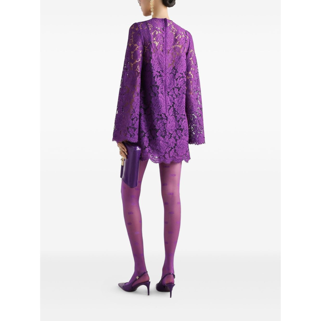 Dolce & Gabbana bell sleeves Lace mini dress Dresses