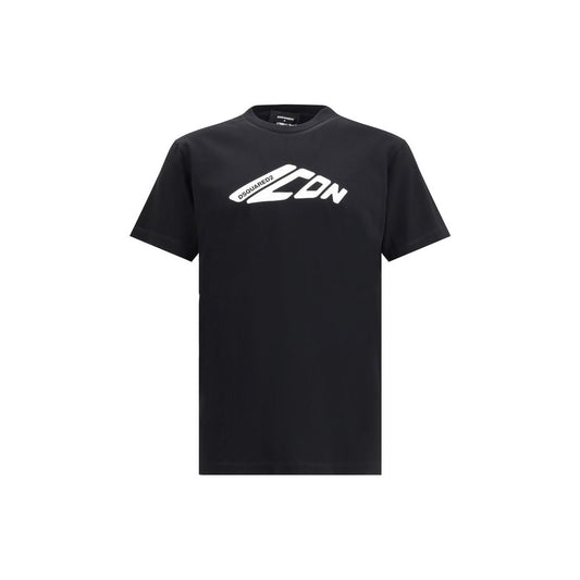 Dsquared² Black Cotton Sportswear T-shirt with logo and monogram