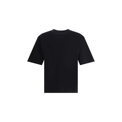 Back view of Dsquared² Black Cotton T-Shirt with ribbed crew neck and iconic monogram detailing.