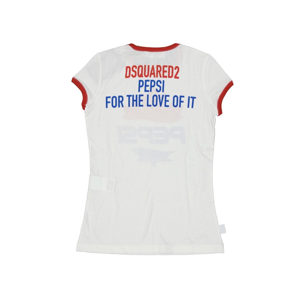 Back view of Dsquared² Cottn Logo T-Shirt featuring Pepsi logo and "For The Love Of It" text, men's round neck short sleeve t-shirt.