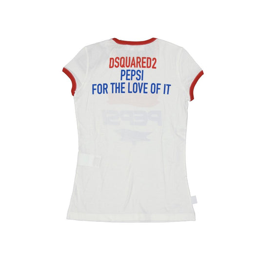 Back view of Dsquared² Cottn Logo T-Shirt featuring Pepsi logo and "For The Love Of It" text, men's round neck short sleeve t-shirt.