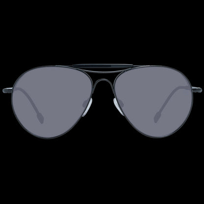 ERMENEGILDO ZEGNA MOD. ZC0020 02A57 stylish sunglasses for men, aviator style with dark lenses and sleek black frame.