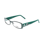Emilio Pucci Bicolor Metal Frames in aquamarine, rectangular shape, featuring elegant design with dimensions 52/17/135 mm.