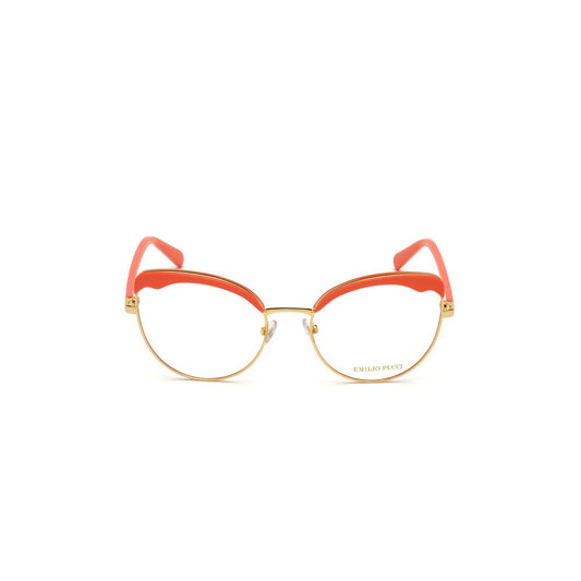 Emilio Pucci Gold Metal Frames women's glasses, model EP5131-55030, gold color, metal frame, size 55/19/140 mm.