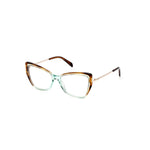 Emilio Pucci Green Acetate Frames, women's eyewear model EP5199-55095 with 55/15/140 mm dimensions, stylish and lightweight.
