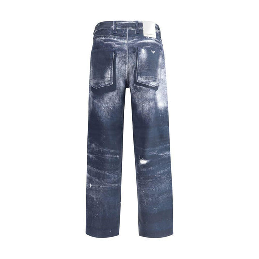 Emporio Armani Denim print Pants EM-EM001230AF19317FB314-W29
