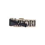 Emporio Armani MyEA shopping bag black logo shoulder strap detail with bold printed text