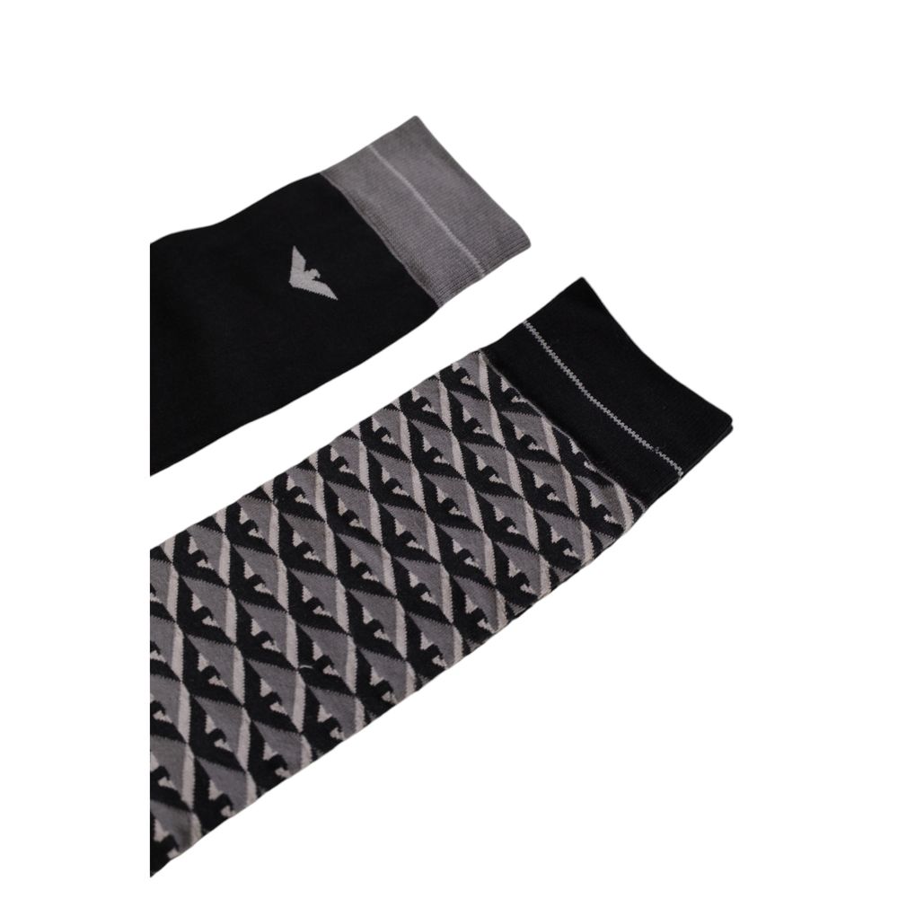 Emporio Armani Underwear Gray Cotton Socks