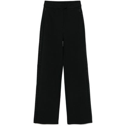 Emporio Armani jersey trousers with bands and micro studs