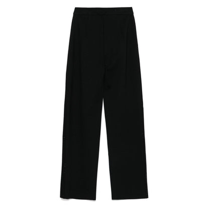 Emporio Armani jersey trousers with bands and micro studs