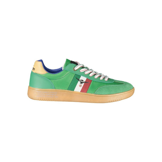 Esercito 1659 Green Leather Men Sneaker with contrasting details and logo, featuring sleek design