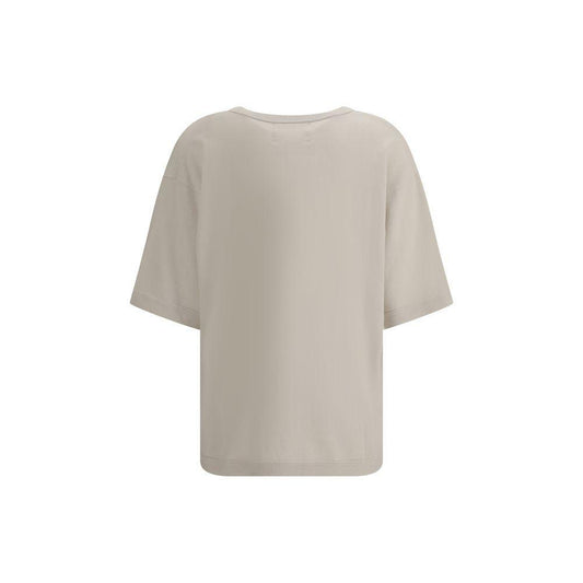 Extreme Cashmere V-Neck cotton Top EX-40612611TU05CHALK-ONE SIZE