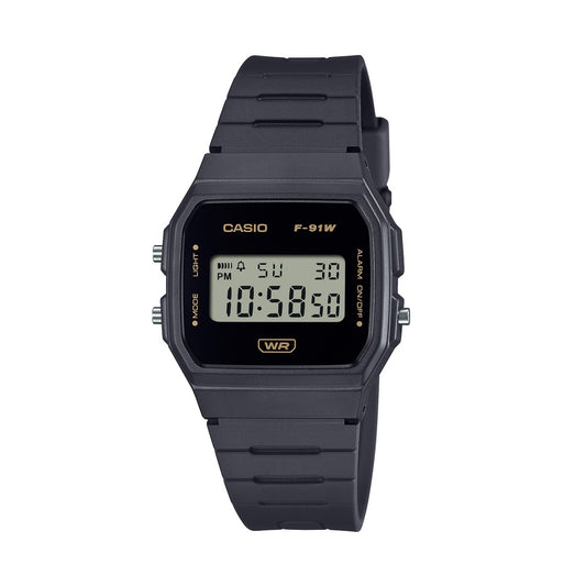 CASIO VINTAGE Mod. F-91 BIO RESIN STRAP - BLACK F-91WB-8AEF