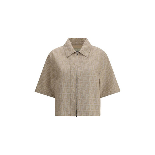 Fendi Chambray cropped Jacket FE-FLF790ASMFF1SAZ-IT40 | M