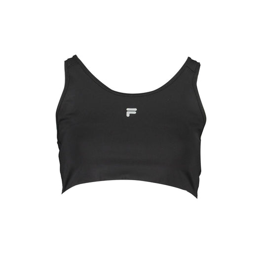Fila Black Polyester Women's Sports Bra