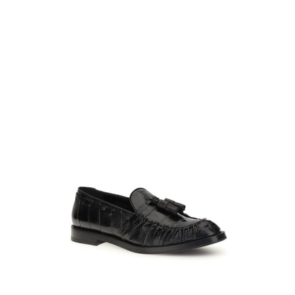 Fratelli Rossetti Black Rubber Slip-On Loafers
