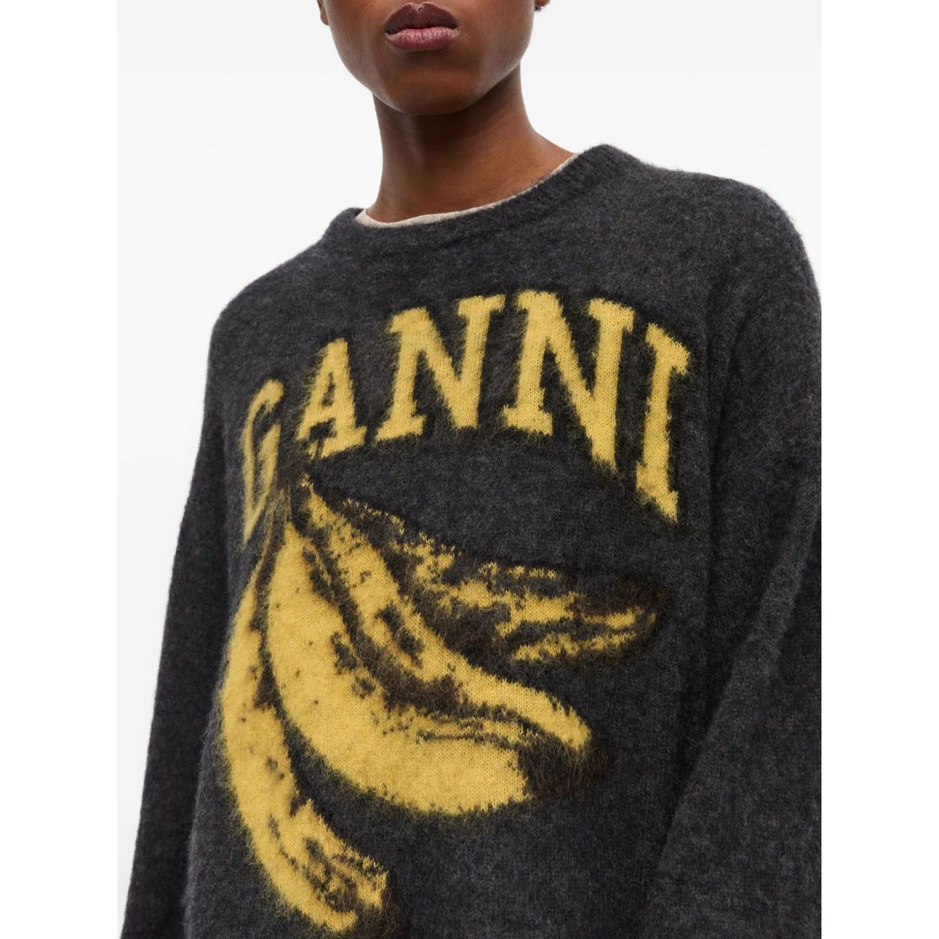GANNI Sweaters Grey Topwear