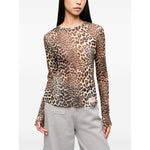 GANNI T-shirts and Polos Brown Topwear