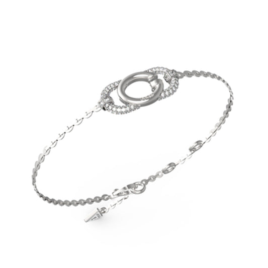 GUESS JEWELS JEWELRY Mod. JUBB04510JWRHS silver bracelet with delicate chain design