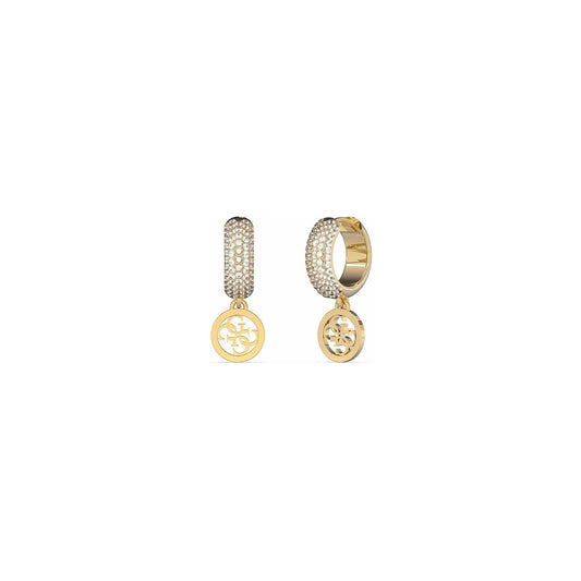 GUESS JEWELS JEWELRY Mod. JUBE03301JWYGT-U gold earrings with crystal embellishments and dangle charm