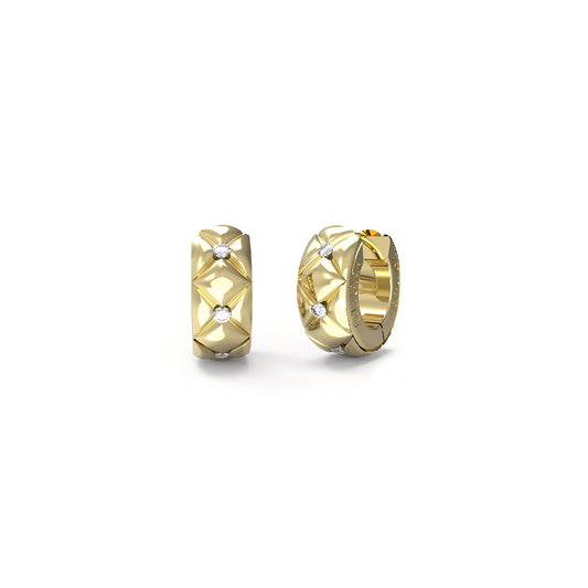 GUESS JEWELS JEWELRY Mod. JUBE04590JWYGT-U gold earrings with diamond accents