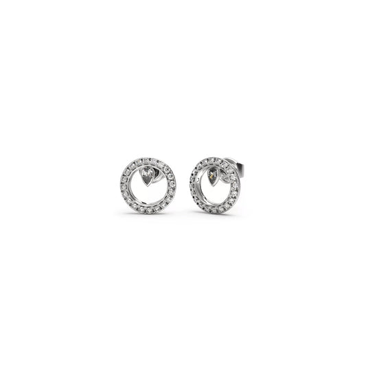 GUESS JEWELS JEWELRY Mod. JUBE04655JWRHT-U silver earrings