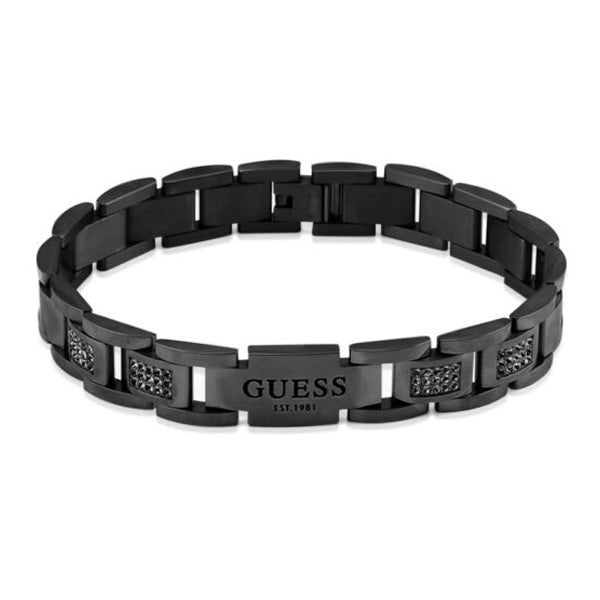 GUESS JEWELS JEWELRY Mod. JUMB01342JWGMBKT-U black bracelet with logo