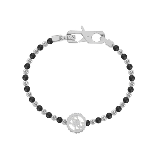 GUESS JEWELS JEWELRY Mod. JUMB03037JWSTBKS stylish bracelet with black and silver beads