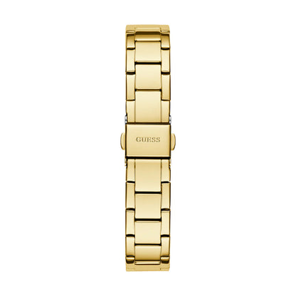 GUESS Mod. CHARLOTTE gold wristwatch strap made of SS IP Gold, showcasing elegant design and quality craftsmanship.